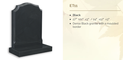 black headstone