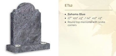 Bahama Blue Headstone