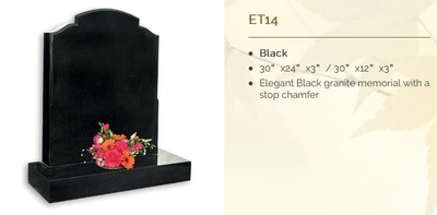 black headstone