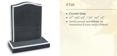 Crystal Grey Headstone