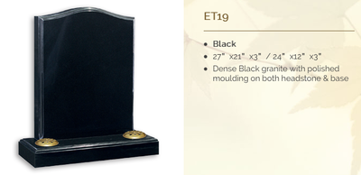 black headstone