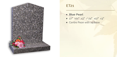 blue pearl headstone