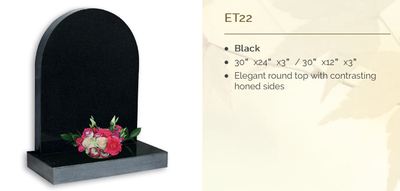 black headstone
