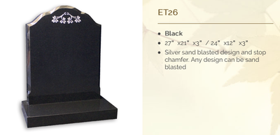 black headstone
