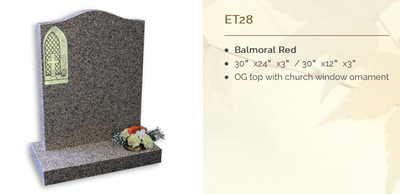 balmoral red headstone