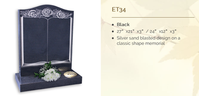 black headstone