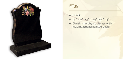 black headstone