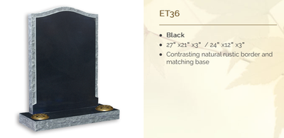 black headstone