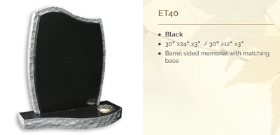 black headstone
