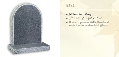 millennium grey headstone