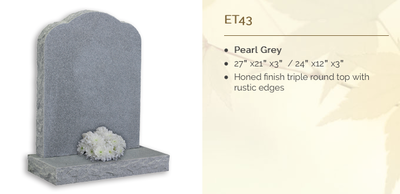 pearl grey headstone