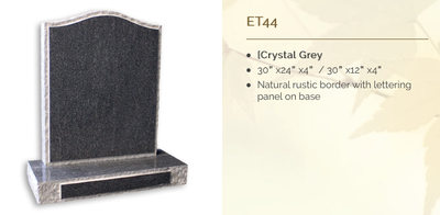 crystal grey headstone