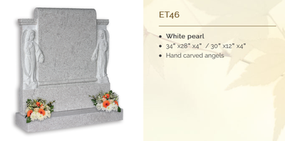 white pearl headstone