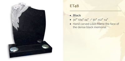 black headstone