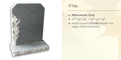 millennium grey headstone