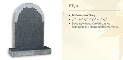 millennium grey headstone