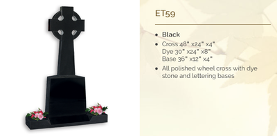 black headstone