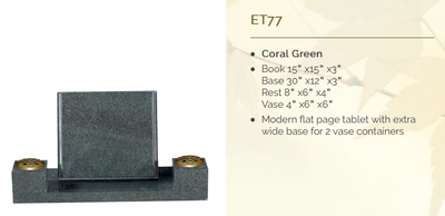 coral green headstone