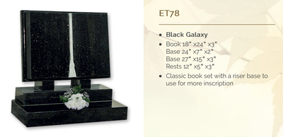 black galaxy headstone