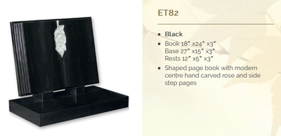 black headstone