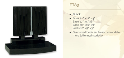black headstone