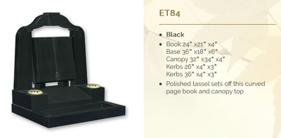 black headstone