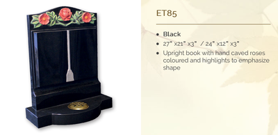 black headstone