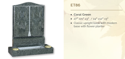 coral green headstone