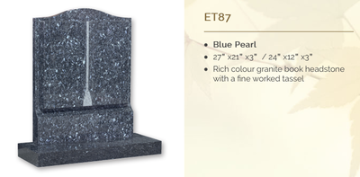 blue pearl headstone