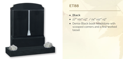 black headstone