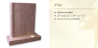 balmoral red headstone