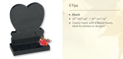 black headstone