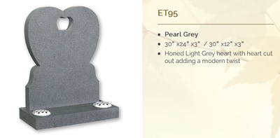 pearl grey headstone
