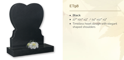 black headstone