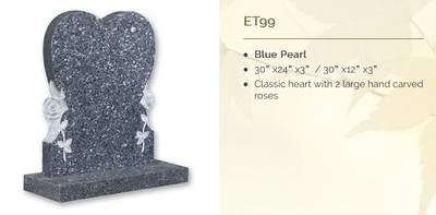blue pearl headstone