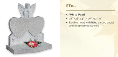 white pearl headstone