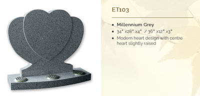 millennium grey headstone