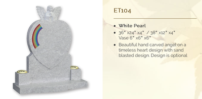 white pearl headstone