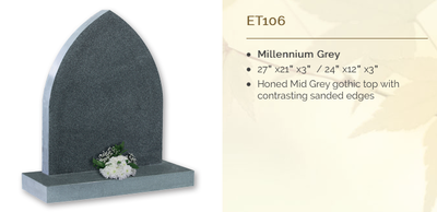millennium grey headstone