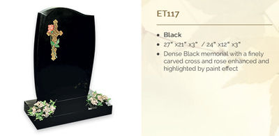 black headstone