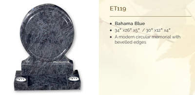 bahama blue headstone