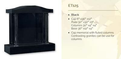 black headstone