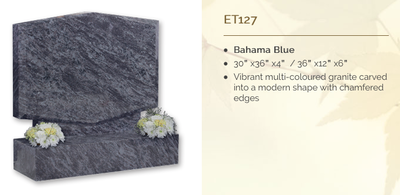 bahama blue headstone