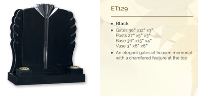 black headstone