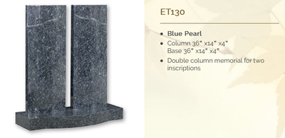 blue pearl headstone