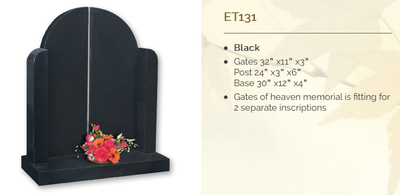 black headstone