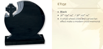 black headstone