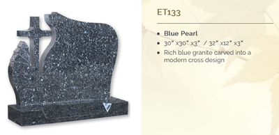 blue pearl headstone