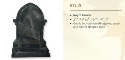 royal green headstone