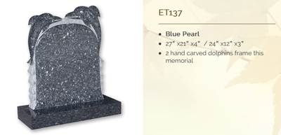 blue pearl headstone